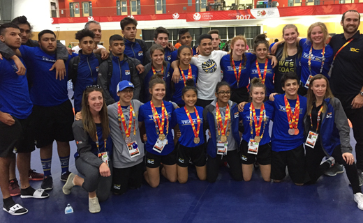 15 medals won by Team BC wrestlers